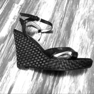 Platform wedge strap ankle (adjustable) heels shoe